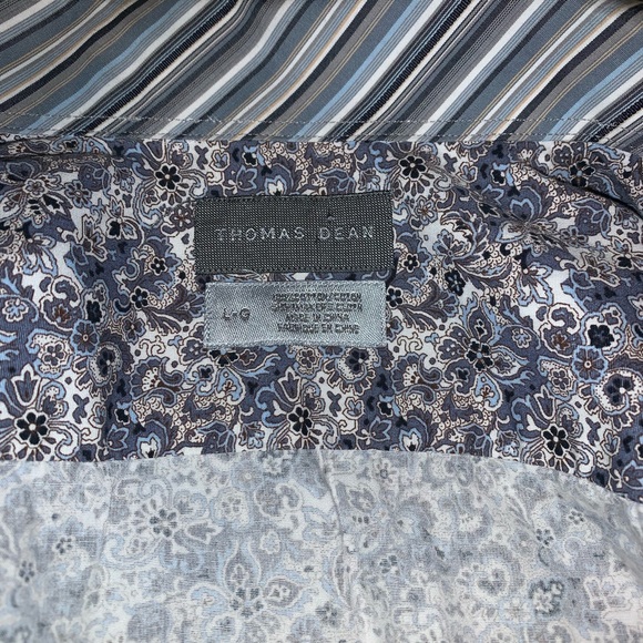 Thomas Dean Mens Floral Print Flip-Cuff - Picture 3 of 3